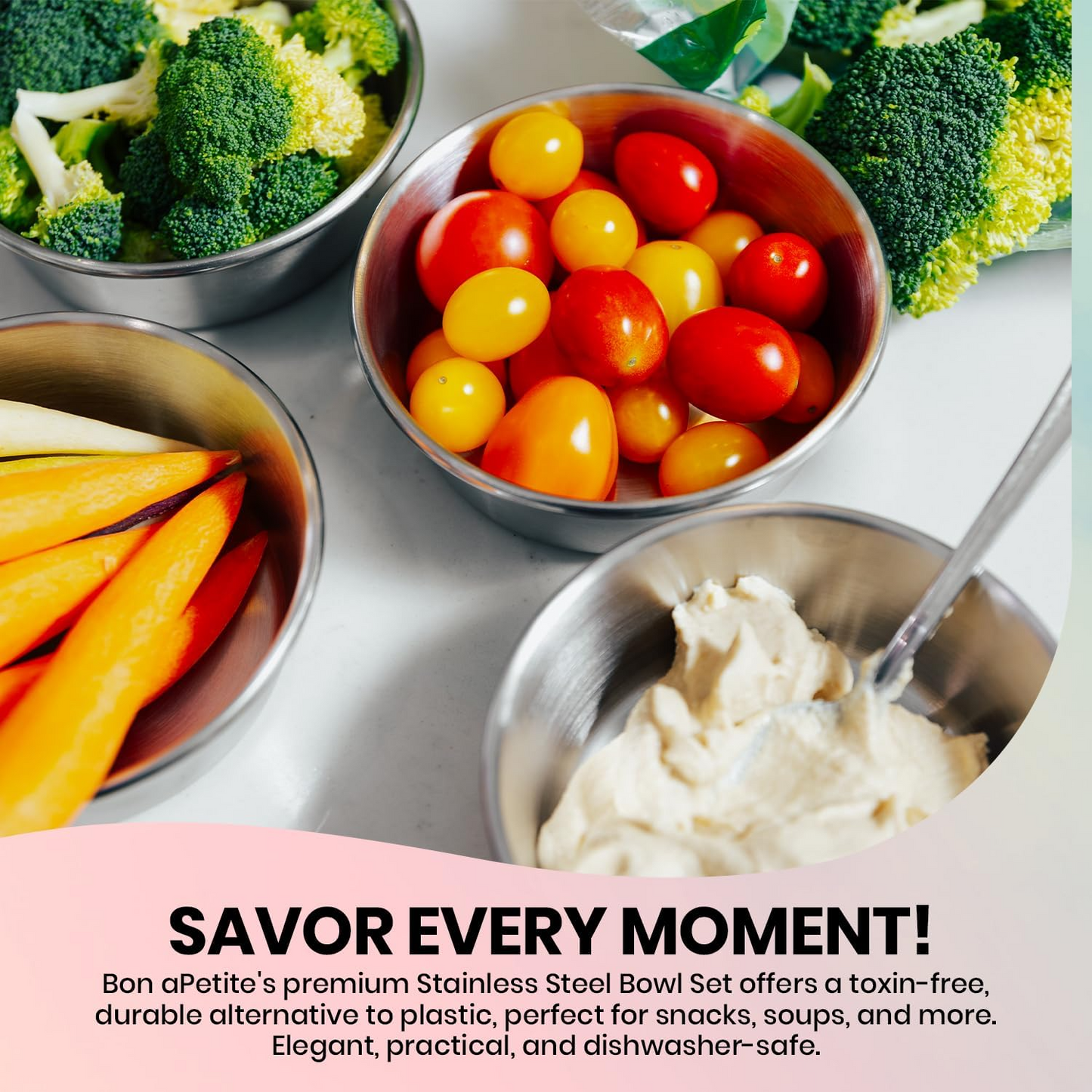 Stainless Steel Bowl Set | 4 Bowls